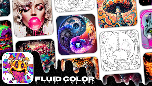 Fluid Art:Color By Number